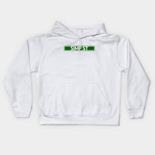 Simp St Street Sign Kids Hoodie